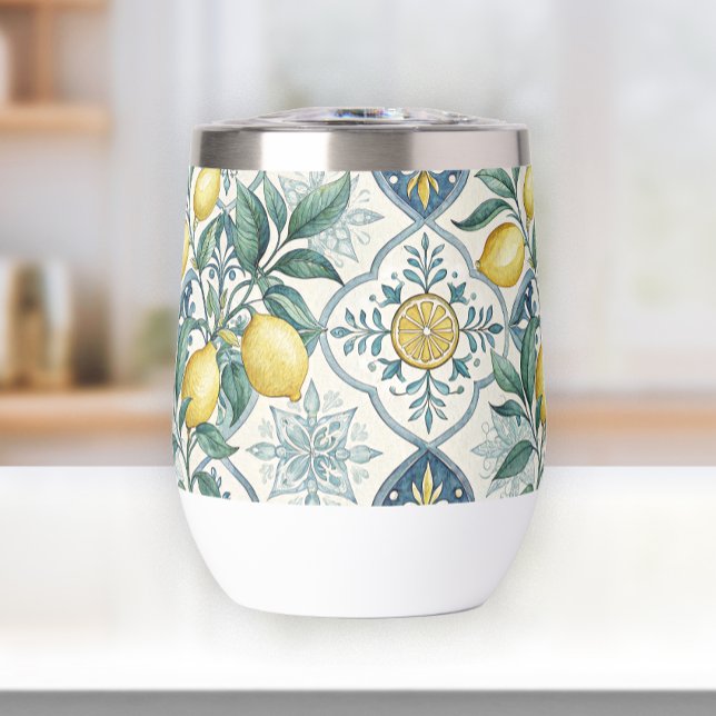 Carreau bleu motif français de citron  (Créateur téléchargé)