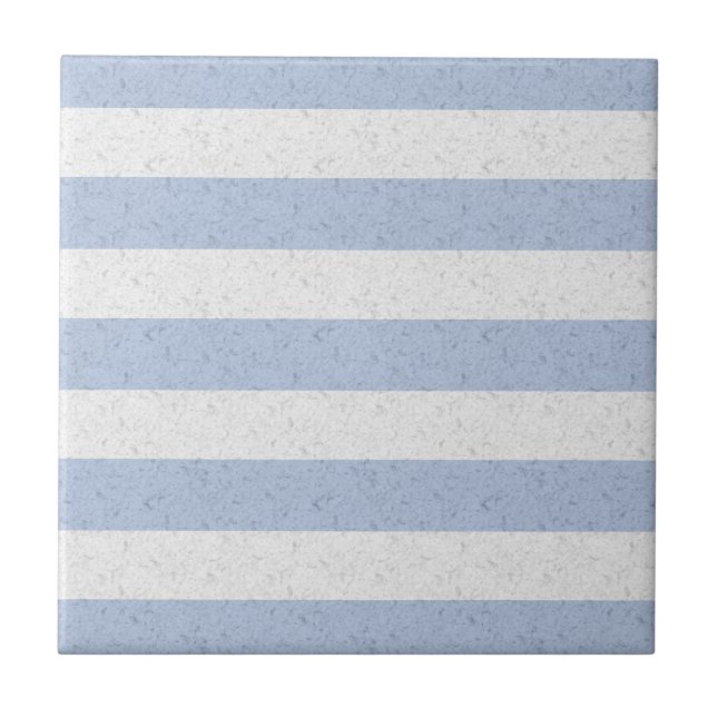 Carreau Bleu pastel et rayures blanches (Devant)