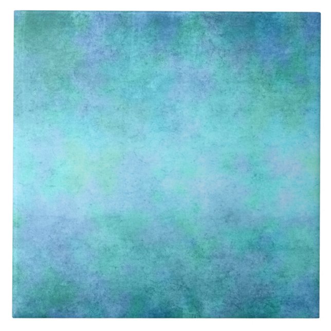 Carreau Bleu, pourpre turquoises, Aqua, et aquarelle (Devant)