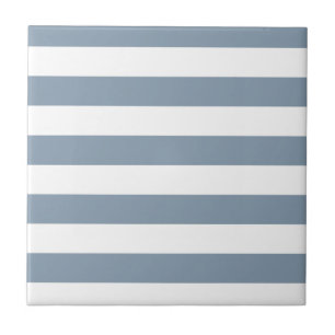 Carreau Bleu Poussiéreux et Rayures Blanches