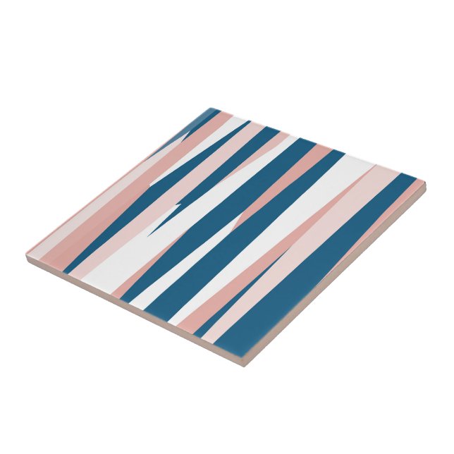 Carreau Bleu rose et blanc Abstrait (Côté)