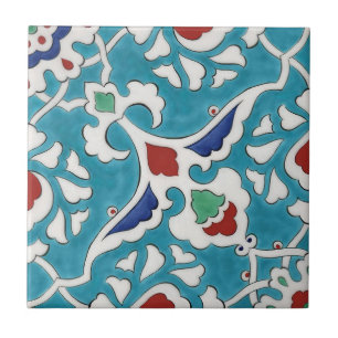 Carreau Bleu Rouge Vert Blanc Portugais Azulejo Motif