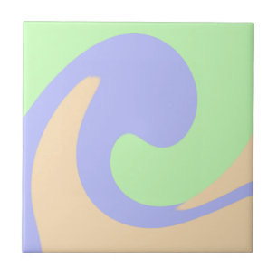 Carreau Bleu vert ombre fluide marbre boho audacieux motif