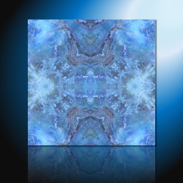 Carreau Bleus doux Vagues & Courbes (Créateur téléchargé)