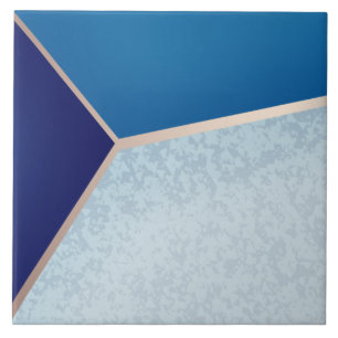 Carreau Bloc de couleur bleu marine et or brillant