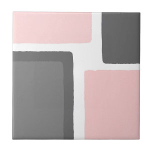 Carreau Bloc de couleur gris et blanc minimaliste