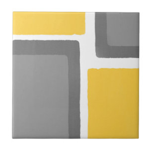 Carreau Bloc de couleur gris-jaune minimaliste