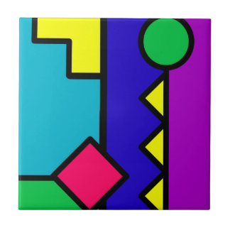 Carreau Bloc de couleur rétro des années 80