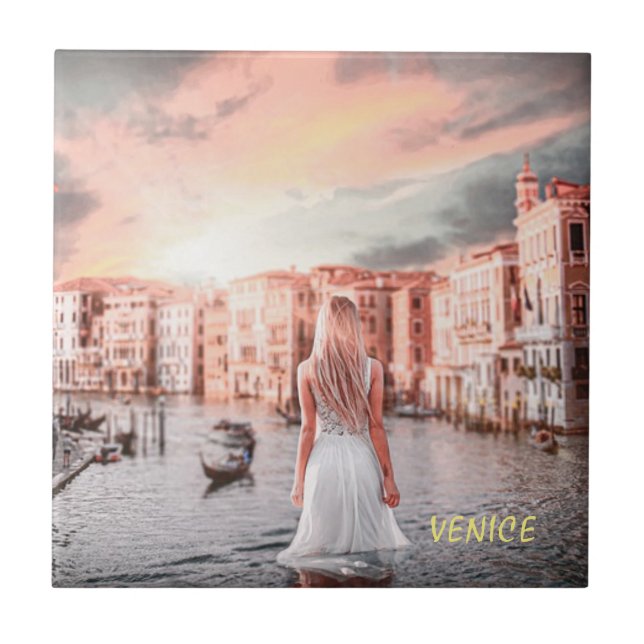 Carreau Blondie Dans Venise Romantique (Devant)