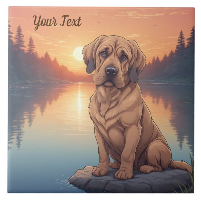 Carreau Bloodhound by Lake (Devant)