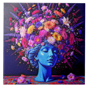Carreau "Bloom of Eternity" - Un portrait surréaliste colo