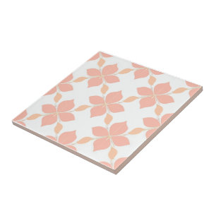 Carreau Blossom élégance saumon carrelage floral ensemble