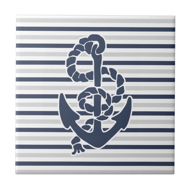 Carreau Blue Anchor White Grey (Devant)