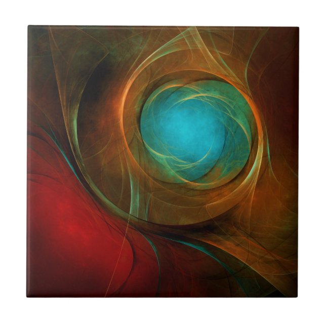 Carreau Blue Eye Moderne Abstrait Art Cool Motif #16 (Devant)