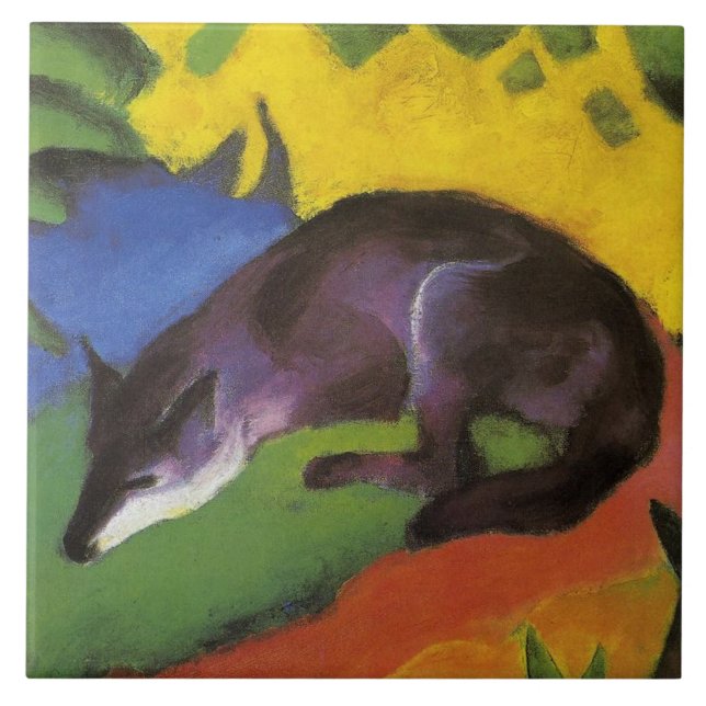Carreau Blue Fox (par Franz Marc) (Devant)