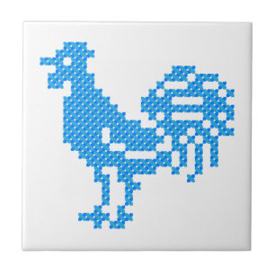 Carreau Blue Rooster