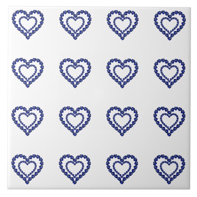 Carreau Blue Sapphire Heart (Devant)