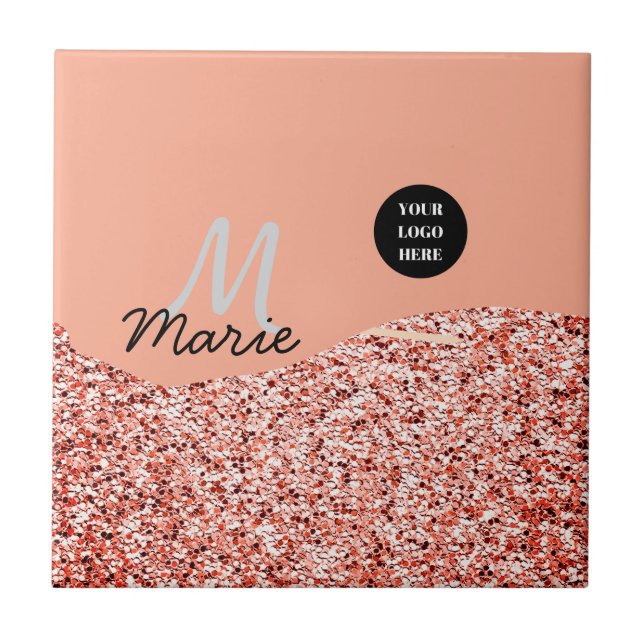 Carreau blue sparkle ajouter un logo texte merci escompte (Devant)