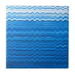 Carreau Blue wavy lines