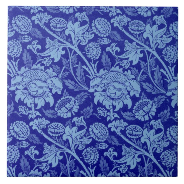 Carreau Blue Wey par William Morris (Devant)