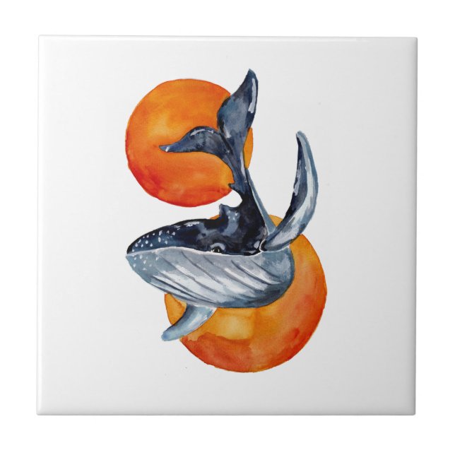 Carreau Blue Whale and Golden Balls (Devant)