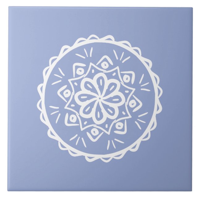 Carreau Blueberry Mandala (Devant)