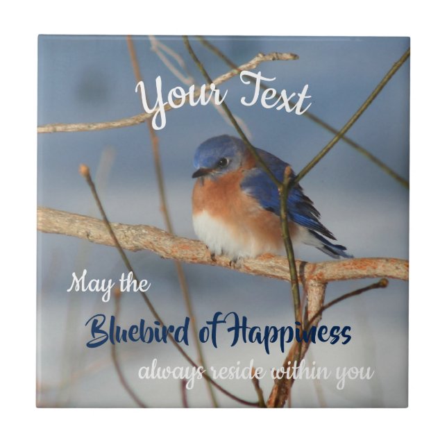 Carreau Bluebird Of Happiness Inspiré Personnalisé (Devant)