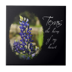 Carreau Bluebonnet le "Texas la maison tuile de mon coeur"