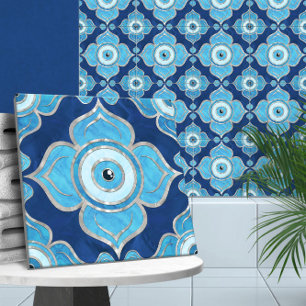 Carreau Blues ornementales et Pearl