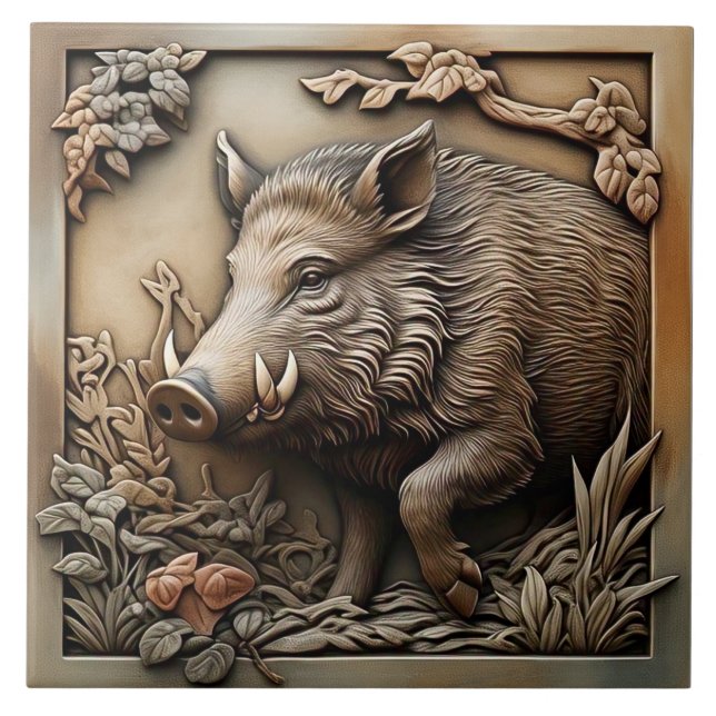 Carreau Boar Sauvage - Artisanat Et Artisanat Carrelage Cé (Devant)