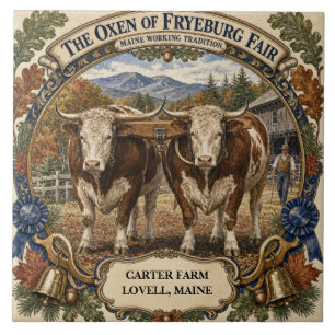 Carreau Boeufs personnalisés de la foire de Fryeburg dans 