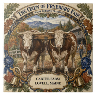 Carreau Boeufs personnalisés de la foire de Fryeburg dans