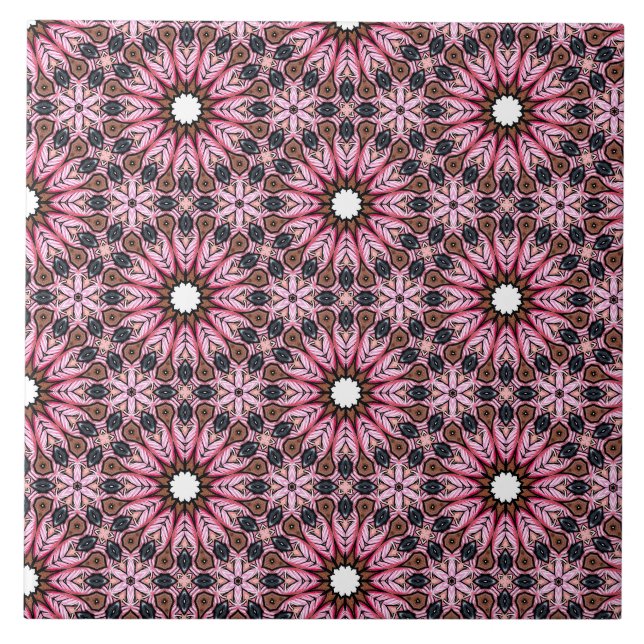Carreau Boho en plumes roses (Devant)