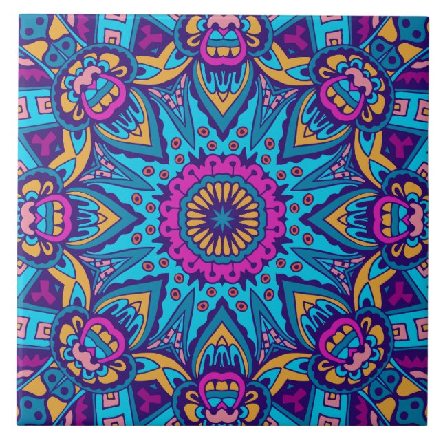 Carreau Boho Festive Mandala (Devant)