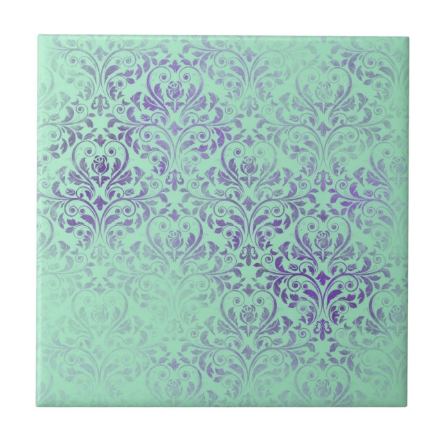Carreau Boho Sage Purple Motif (Devant)