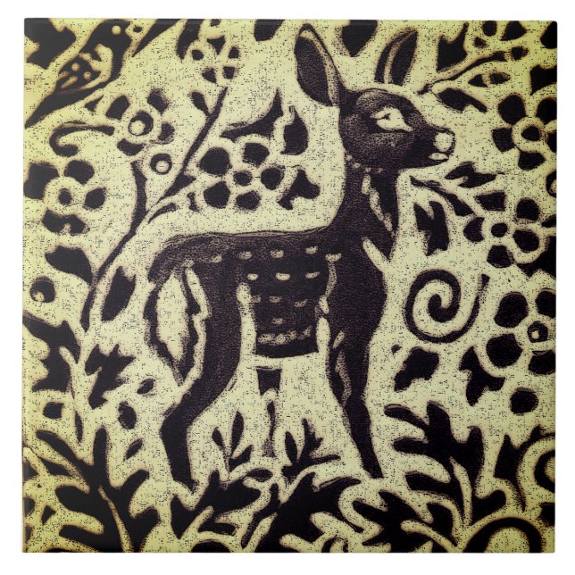 Carreau Bois de feuillage de bois de pin gris vert (Devant)