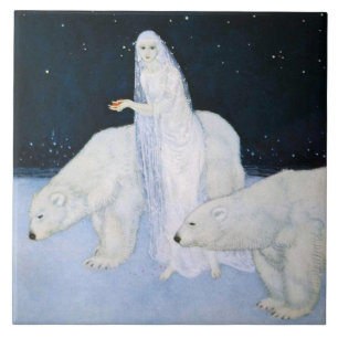 Carreau Boîte-cadeau magique de trépied de tuile d'hiver