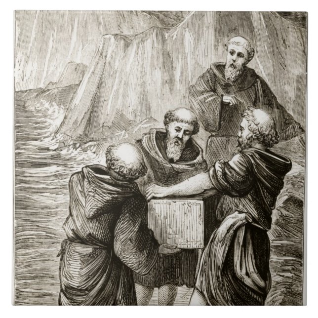 Carreau Boîte de St Brigit, 'du trias Thaumaturga, ou (Devant)