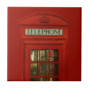 Carreau Boîte téléphonique rouge vintage