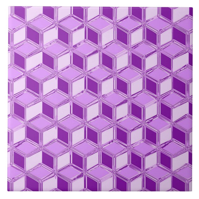 Carreau Boîtes Chrome 3-d - violet violet (Devant)