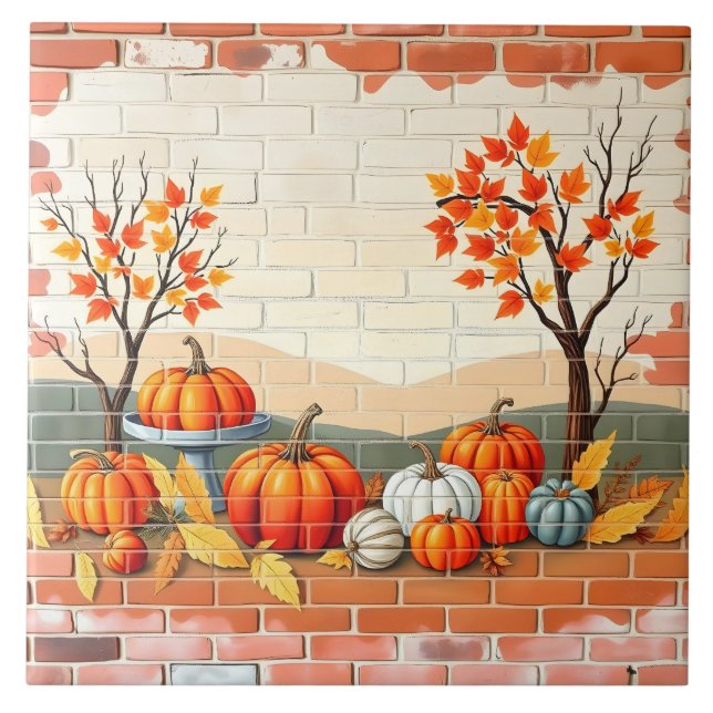 Carreau Bon thanksgiving Populaire Belle automne (Devant)