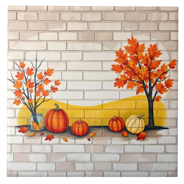 Carreau Bon thanksgiving tendance Belle automne (Devant)