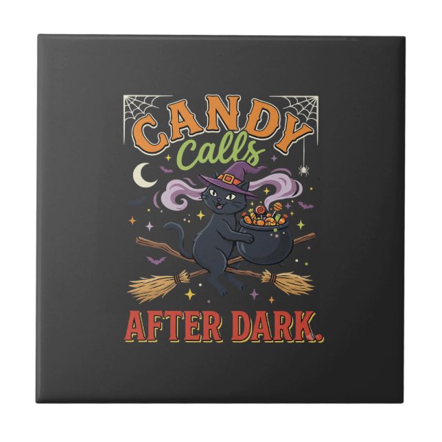 Carreau Bonbons d'Halloween après la tombée de la nuit (Devant)