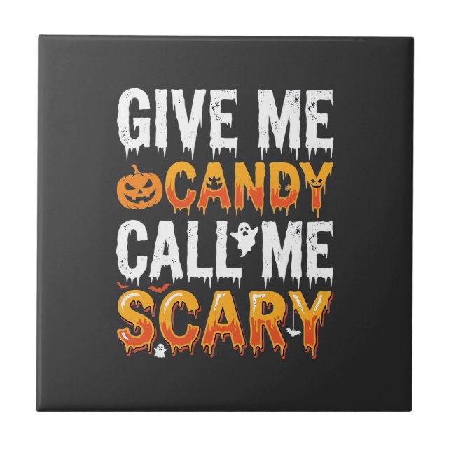 Carreau Bonbons Halloween Création Fantôme Effrayant_1 (Devant)
