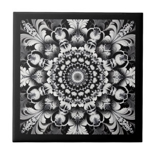 Carreau Bonheur en noir et blanc