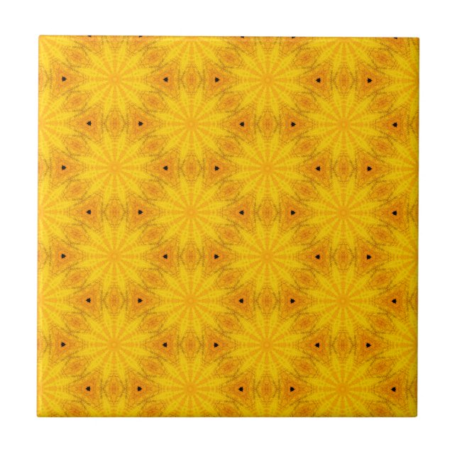 Carreau Bonheur Jaune Boho (Devant)