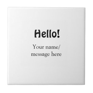 Carreau Bonjour ajouter un message de nom simple minimum é