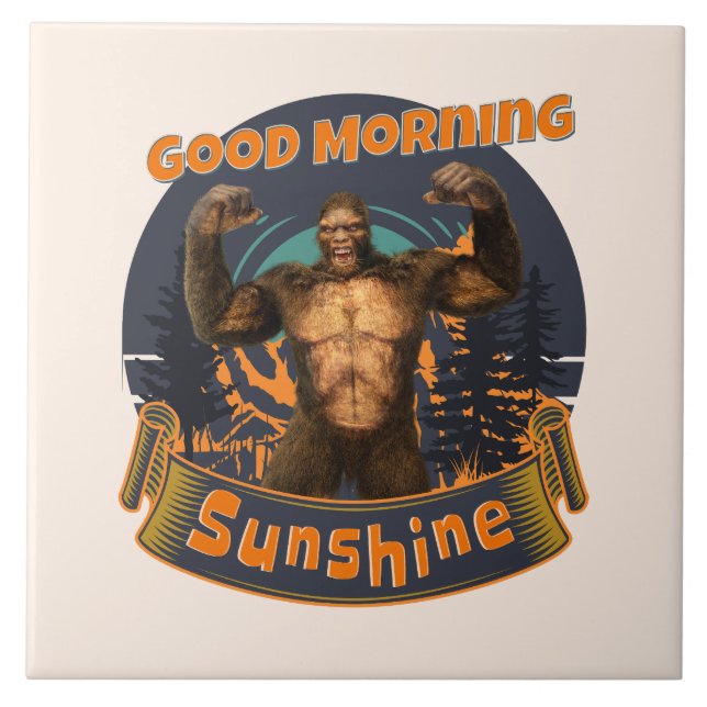 Carreau Bonjour Soleil Drôle Bigfoot (Devant)
