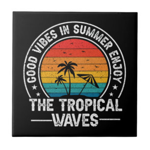 Carreau Bonne ambiance estivale vagues tropicales
