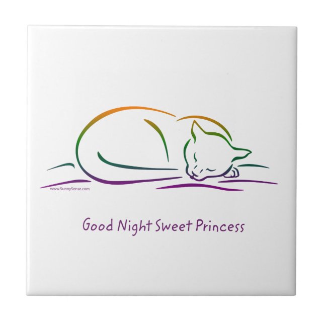Carreau Bonne Nuit Douce Princesse (Chat) (Devant)